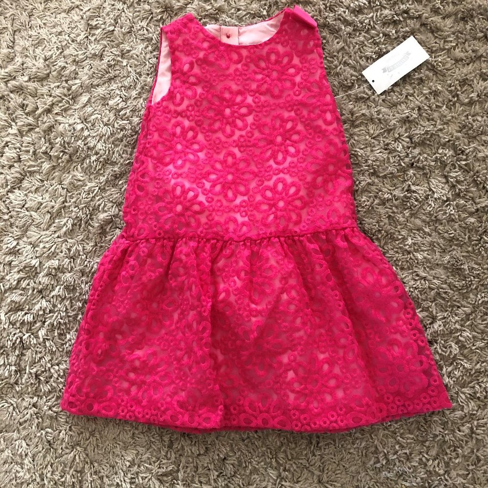 Gymboree Pink Lace Dress with side bow